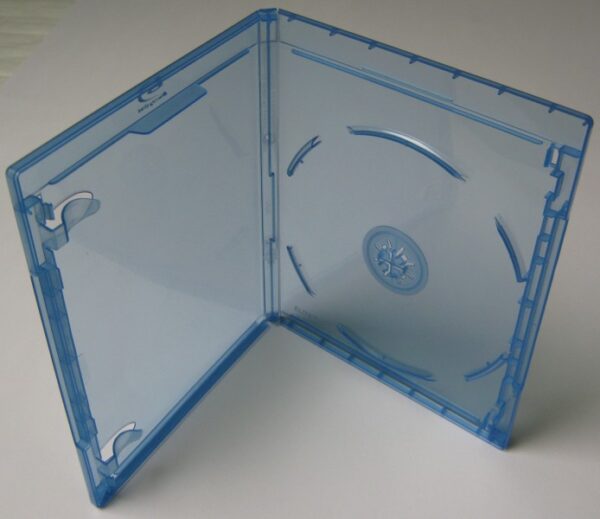 Blu-ray Hülle 135x170x15mm blau transparent – Bild 2